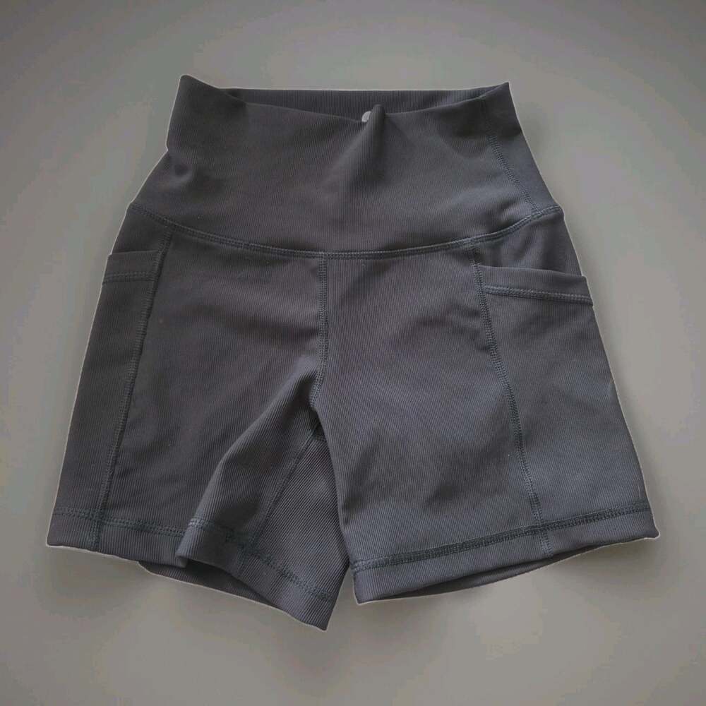 90 Degree By Reflex Tribeca Biker Shorts Size S Ribbed Pocket Athletic Gym